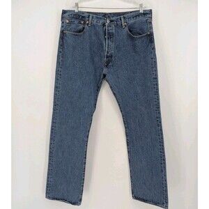 Levi's 501 Original Straight Fit Men's Jeans Stone Wash 38 X 32 Classic Denim